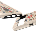 Floral Folk Art Bunny Tough Google Pixel Phone Case
