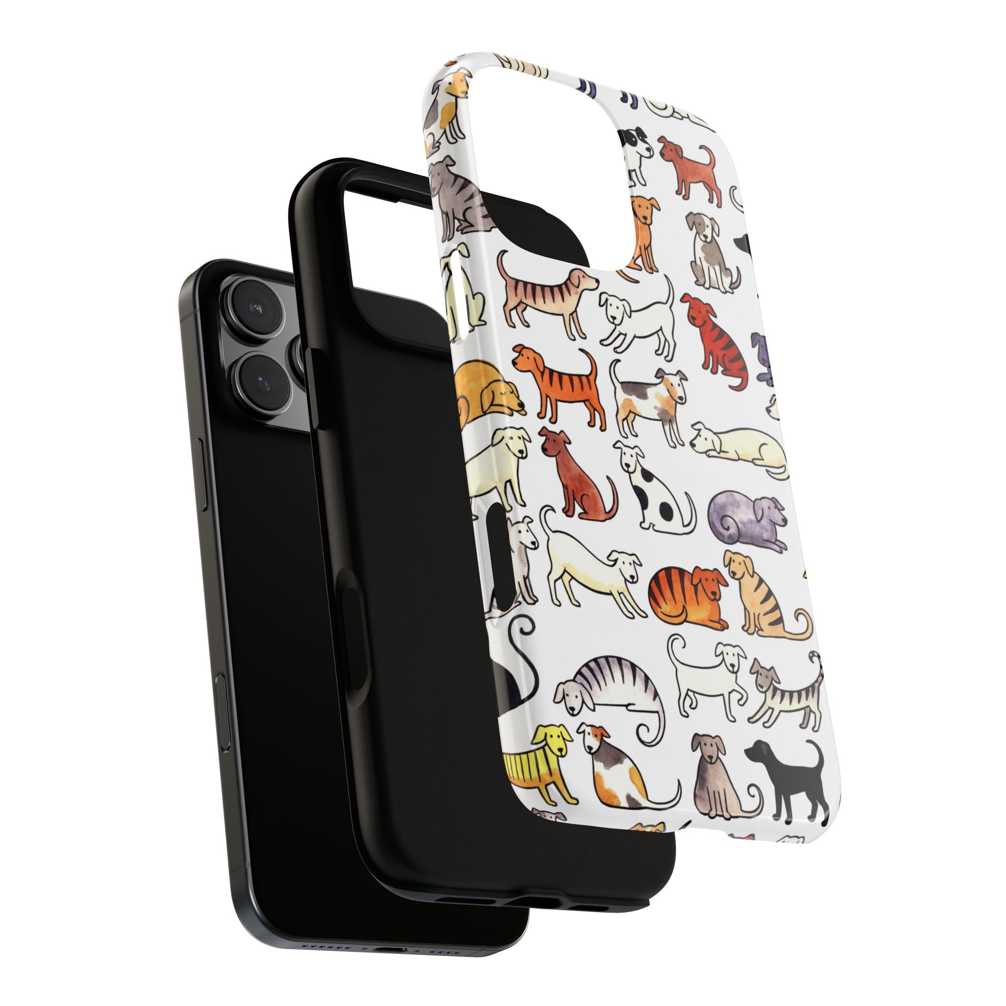 Dog Pattern iPhone Case | Cute Colourful Dogs