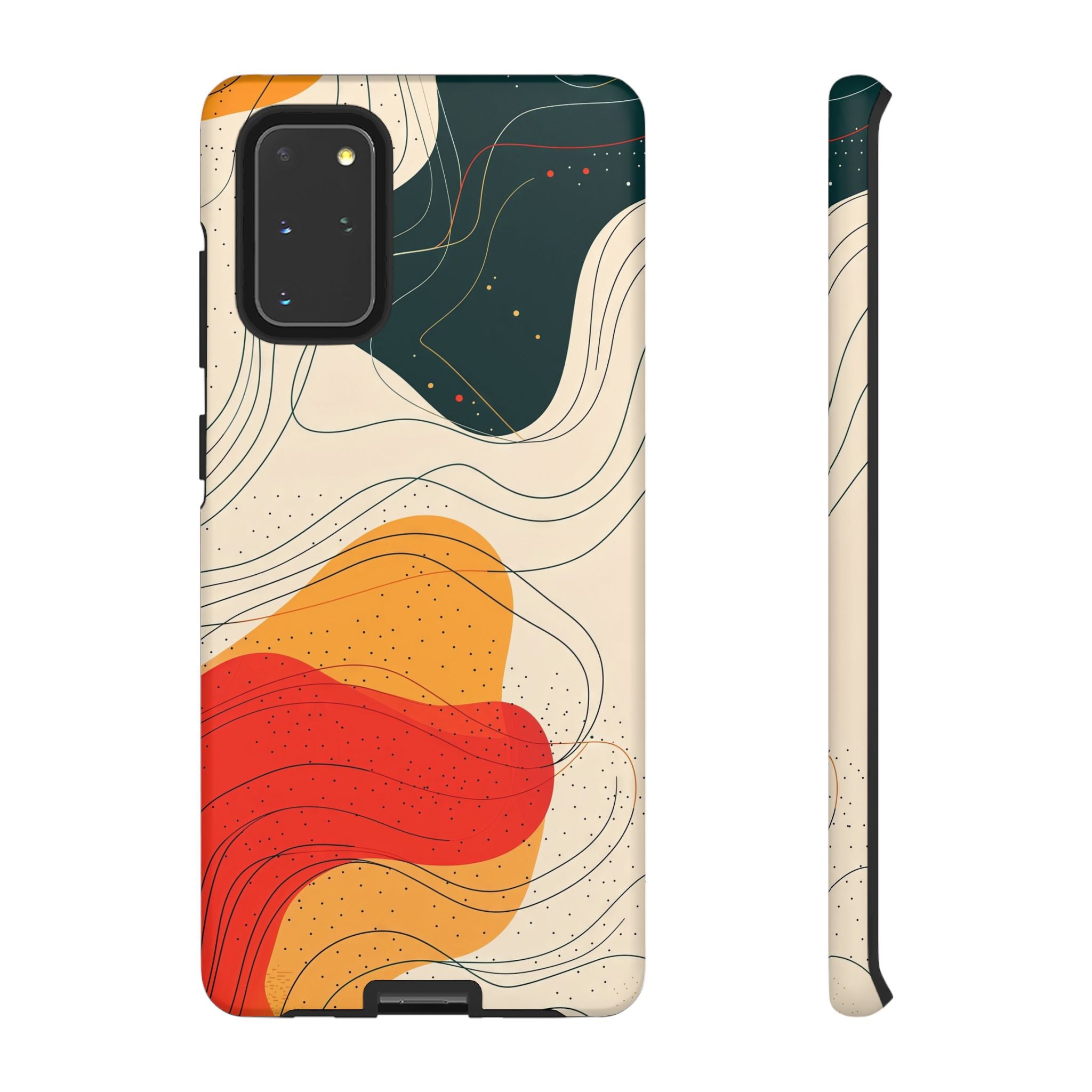 Abstract Retro Waves Samsung Galaxy Case | Colourful Modern Art