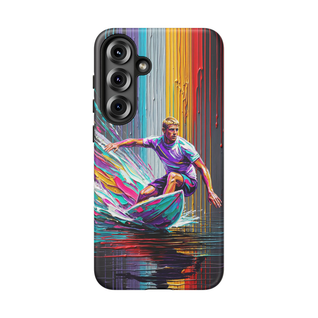 Surfing Rainbow Tough Samsung Galaxy Phone Case