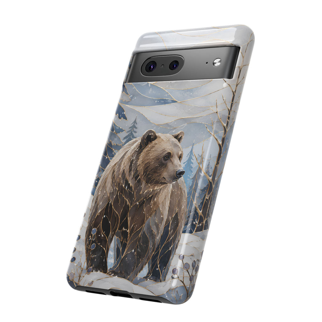 Grizzly Bear Google Pixel Phone Case | Winter Wildlife Phone Case