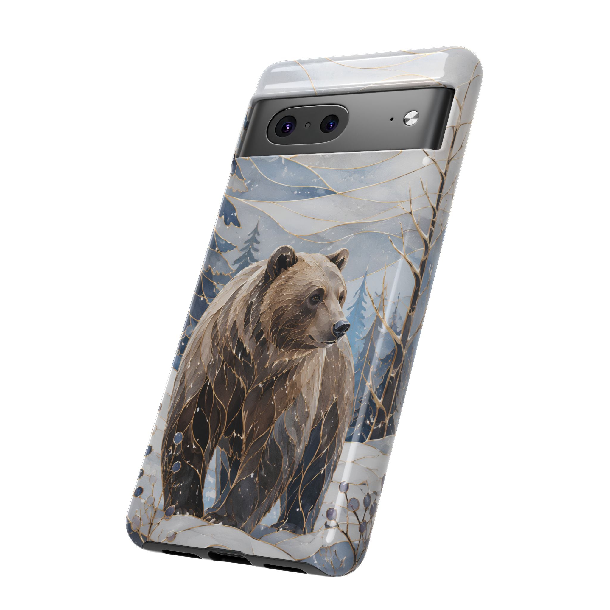 Grizzly Bear Google Pixel Phone Case | Winter Wildlife Phone Case