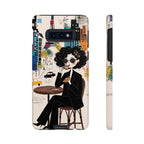 Paris Cafe Chic Samsung Galaxy Phone Case | Stylish Woman Illustration iPhone Cover