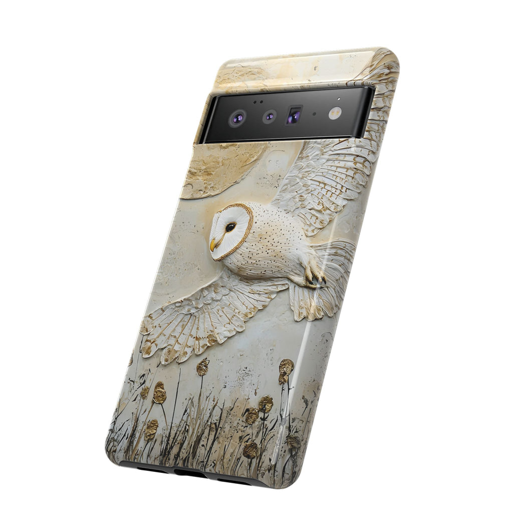 Barn Owl Google Pixel Case — Elegant Flying Owl Wildlife