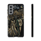 Romantic Night Walk Samsung Galaxy Phone Case | Elegant Couple Art