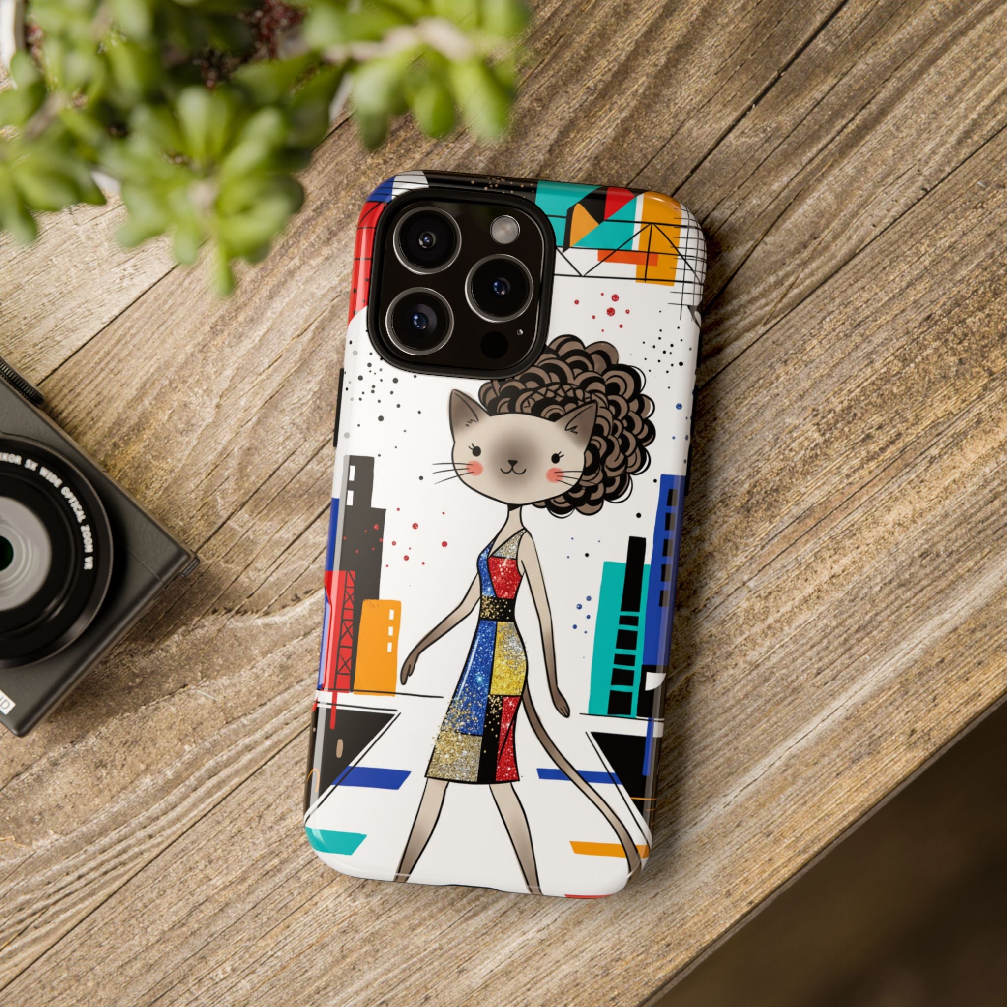 Catwalk City iPhone Case | Cute Fashion Cat