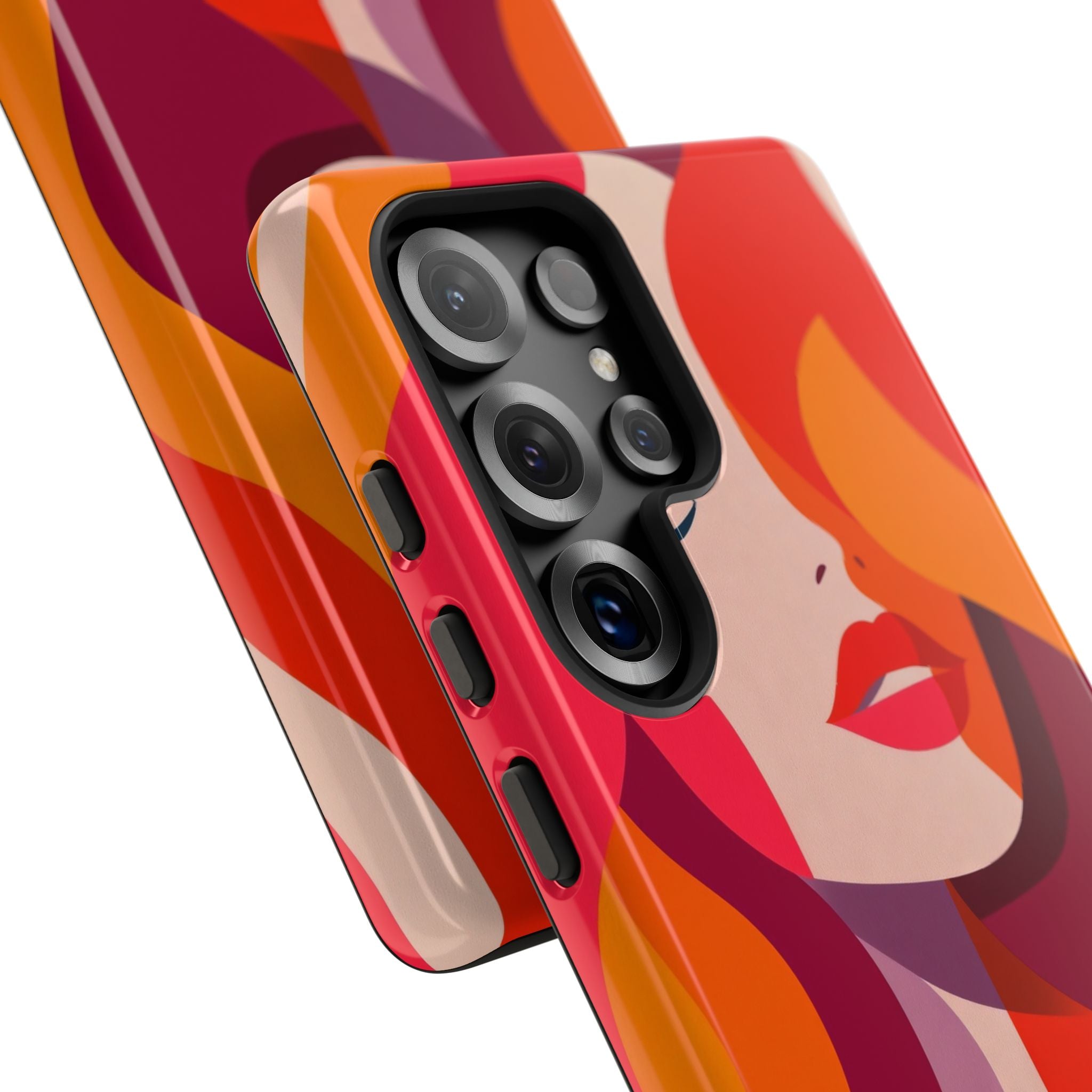 Retro Pop Art Woman Samsung Galaxy Case | Bold Colourful Abstract Portrait