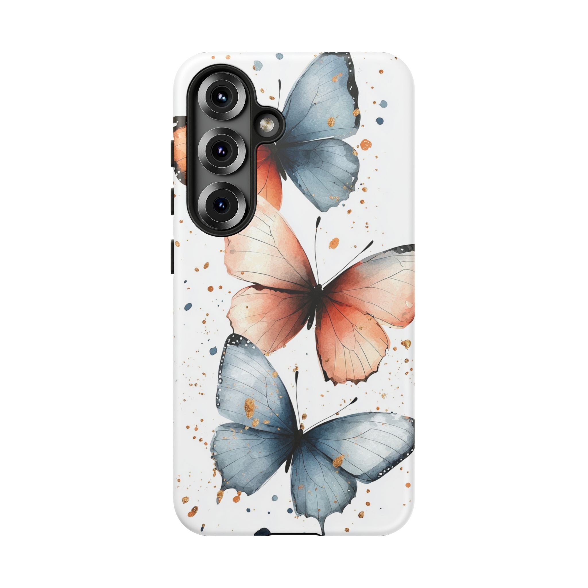 Watercolour Blue & Peach Butterfly Tough Samsung Galaxy Case