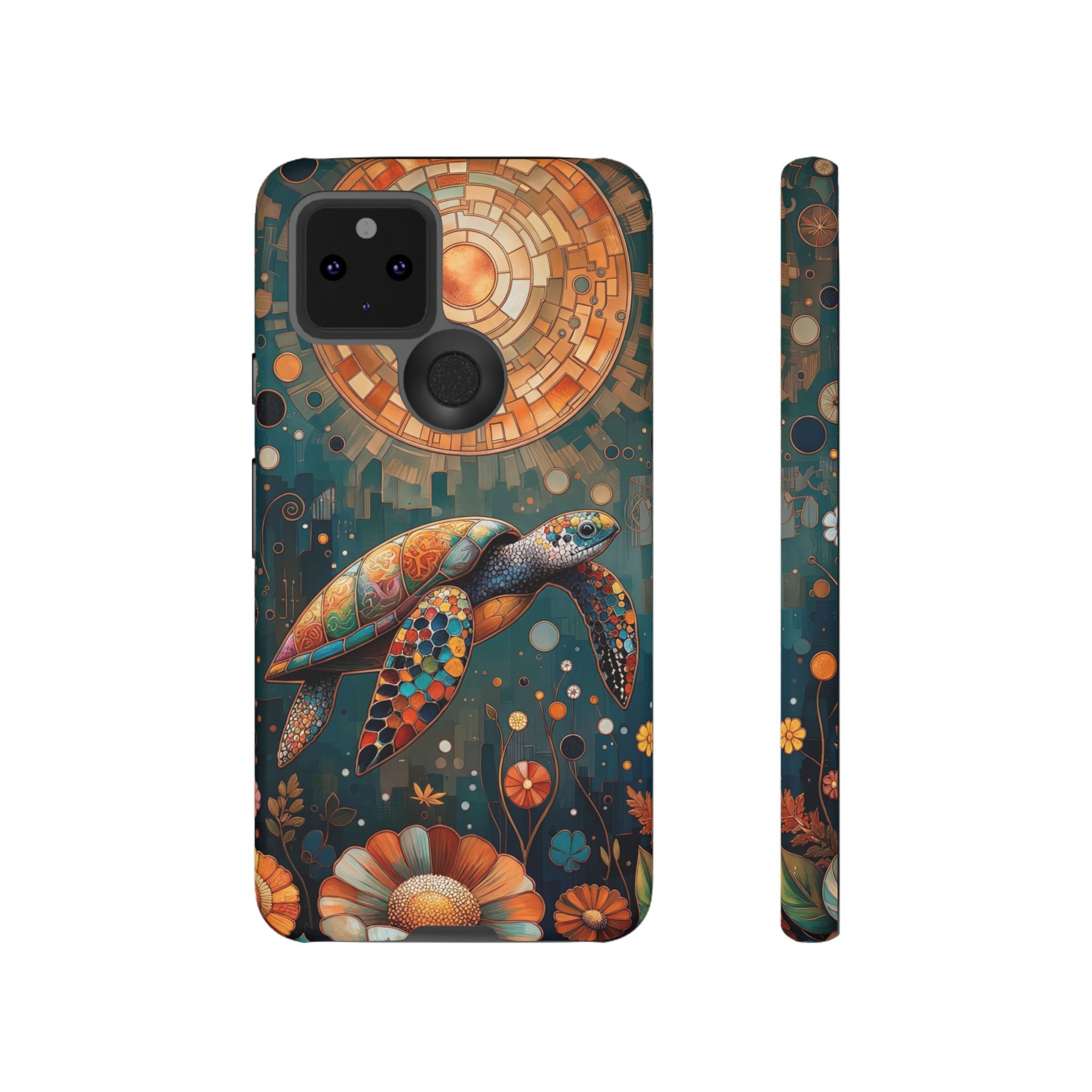 Sea Turtle Google Pixel Case | Artistic Floral Ocean Design