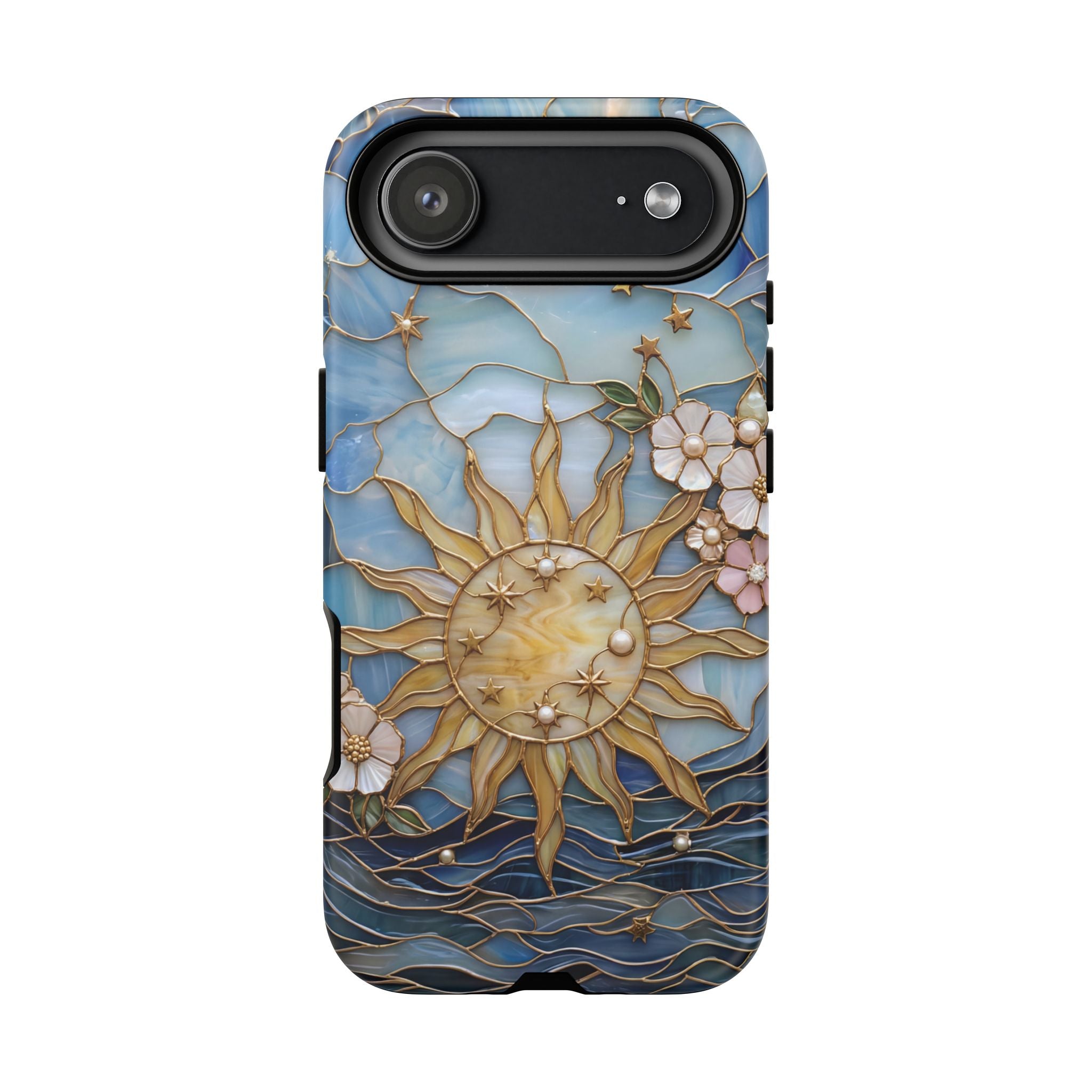 Stained Glass Floral Sun & Sea Tough iPhone Case