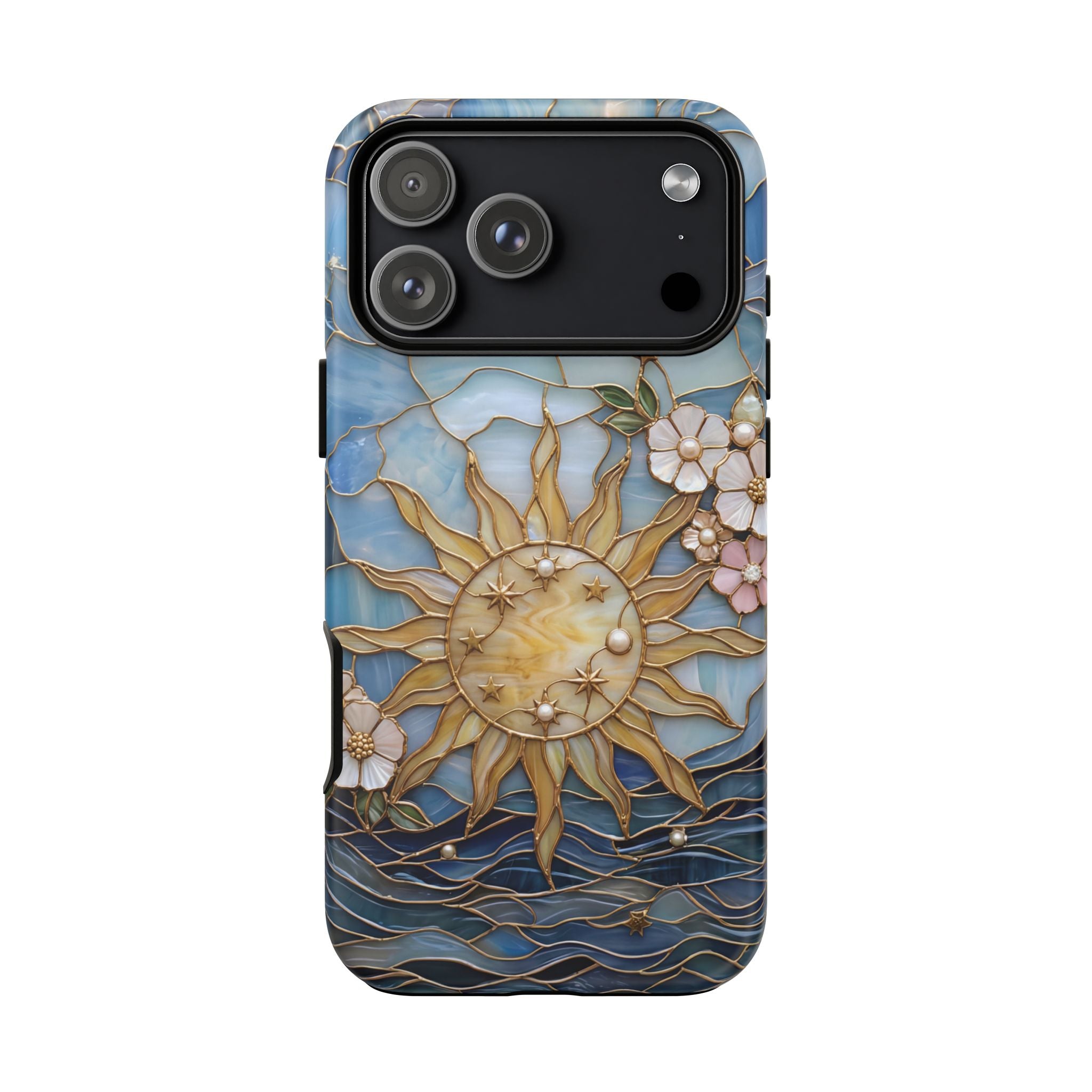Stained Glass Floral Sun & Sea Tough iPhone Case