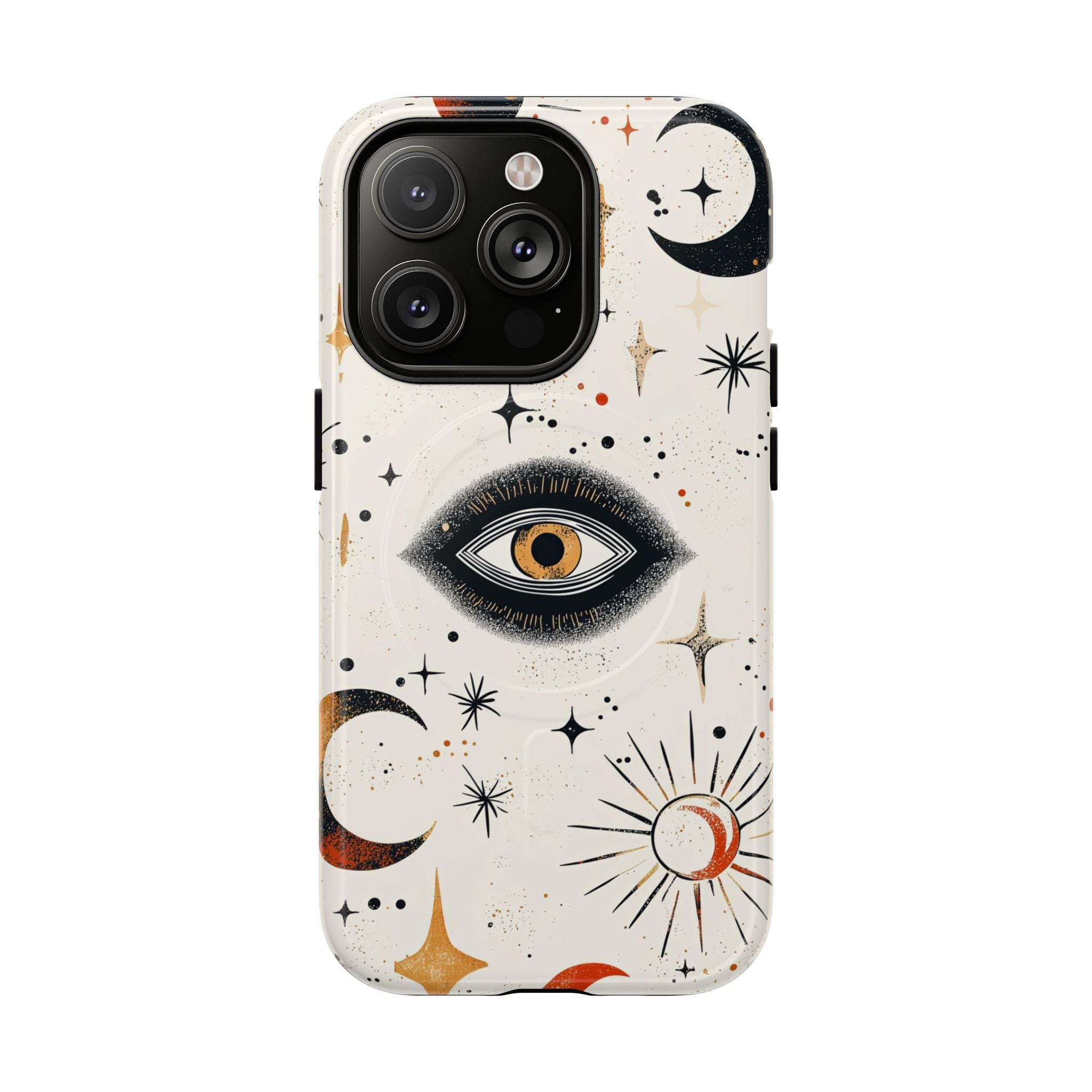 Custodia Mystic Eye MagSafe per iPhone | Luna e stelle celesti