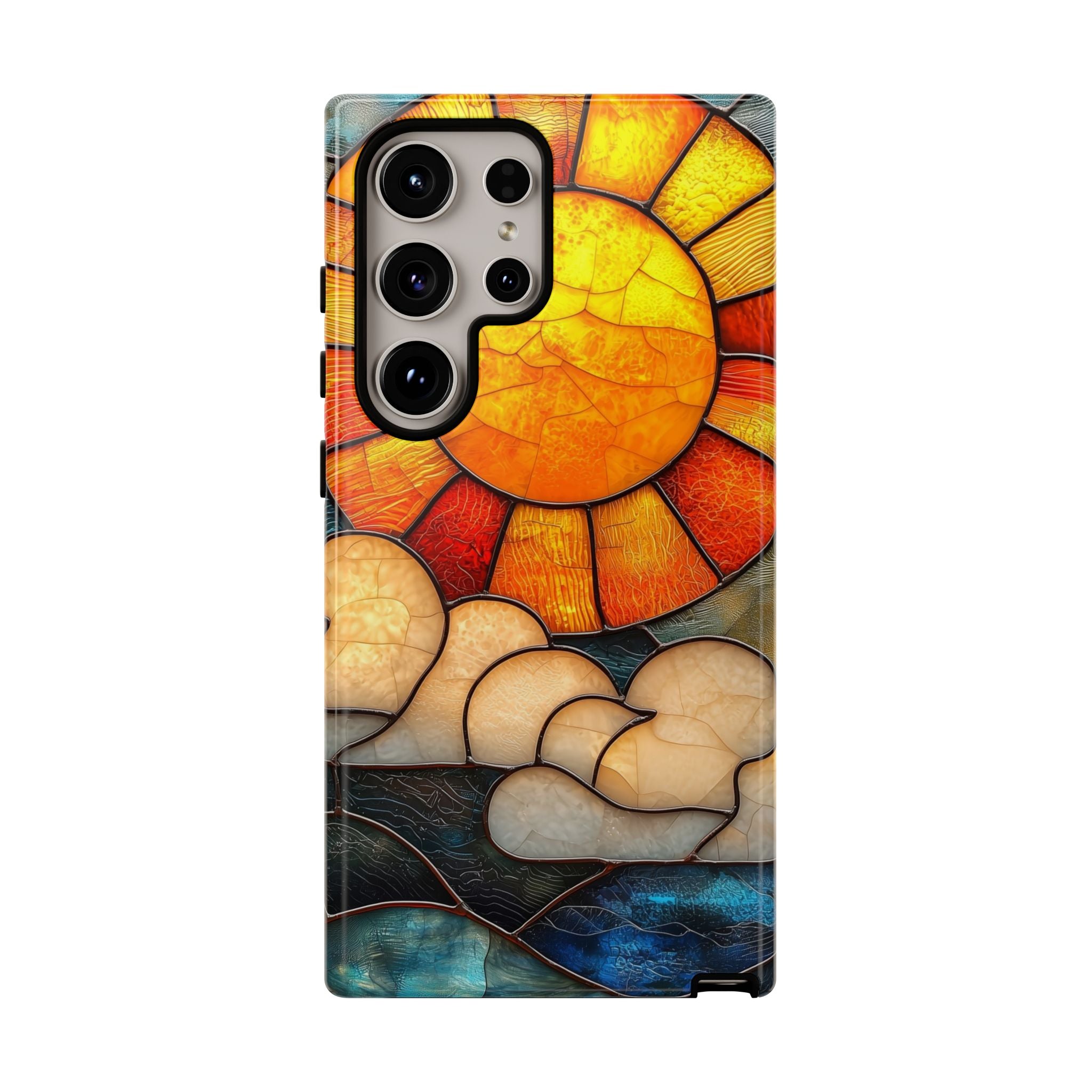 Stained Glass Sun & Clouds Samsung Galaxy Case