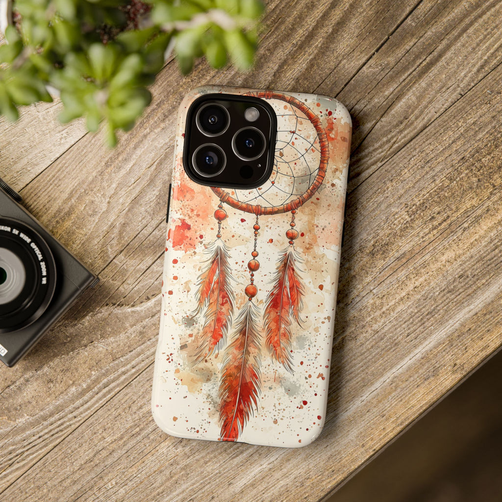 Dreamcatcher Tough iPhone Case | Watercolour Feather