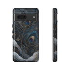 Peacock Feather Google Pixel Phone Case | Blue Gold Phone Case