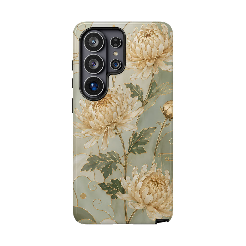 Chrysanthemum Samsung Galaxy Phone Case | Vintage Floral Phone Case