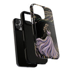 Cover per iPhone "Brezza di Lavanda" | Elegante Donna Danzante con Fiori