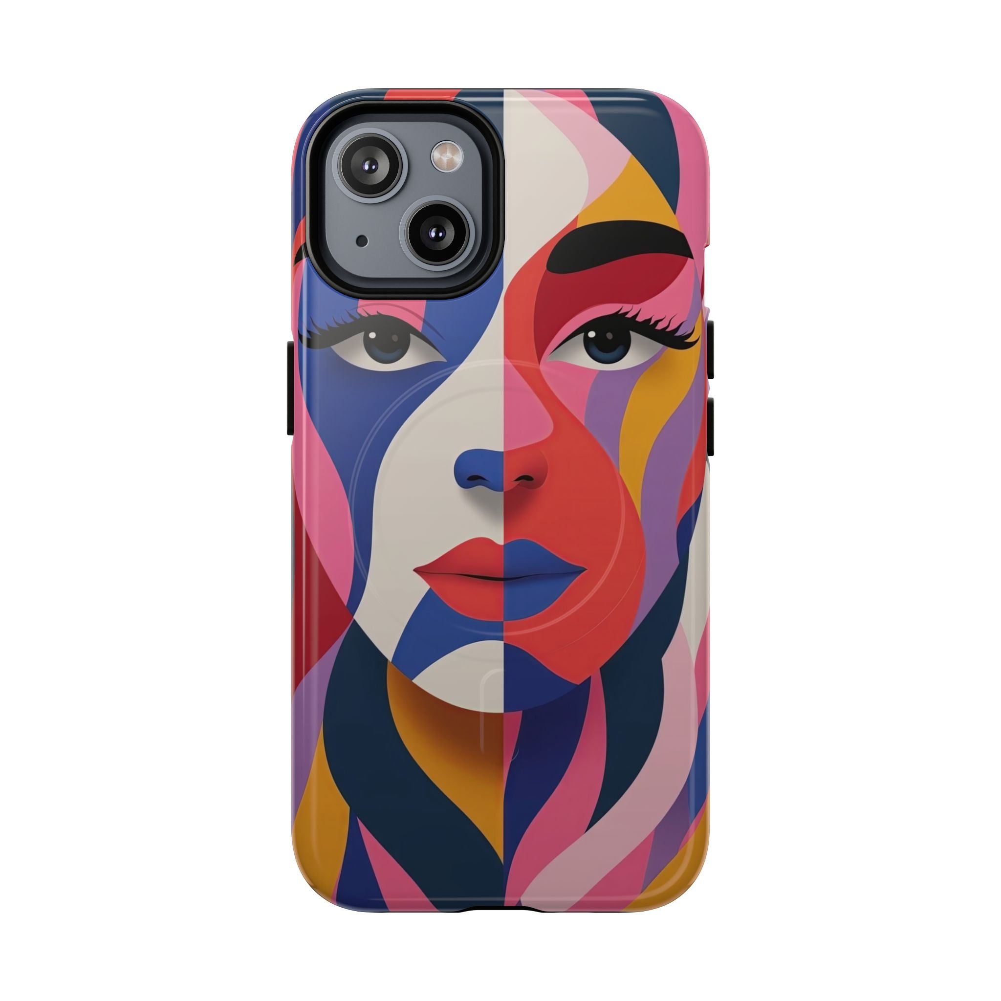 Abstract Colourful Face MagSafe iPhone Case | Vibrant Pop Art