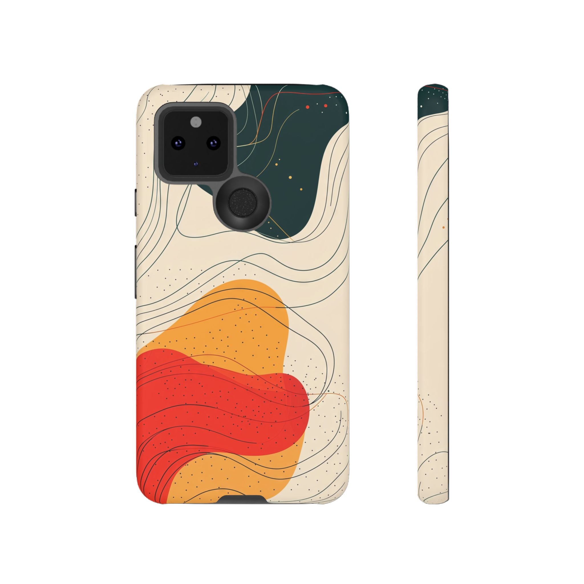 Abstract Retro Waves Google Pixel Case | Colourful Modern Art