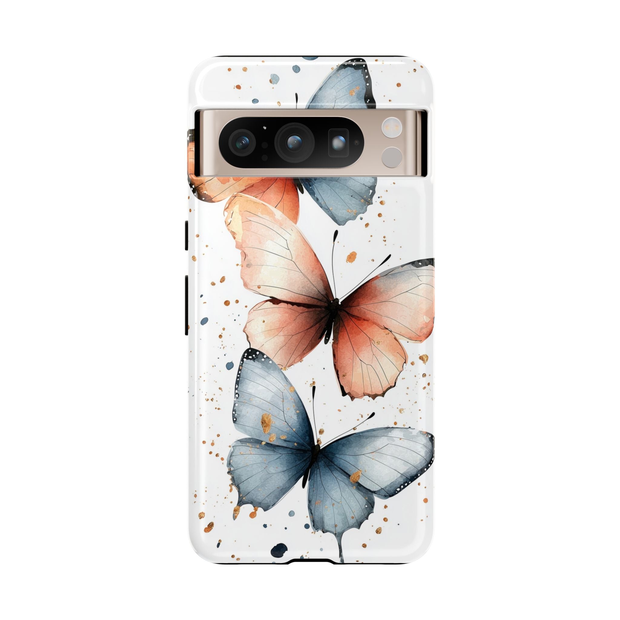 Watercolour Blue & Peach Butterfly Tough Google Pixel Case
