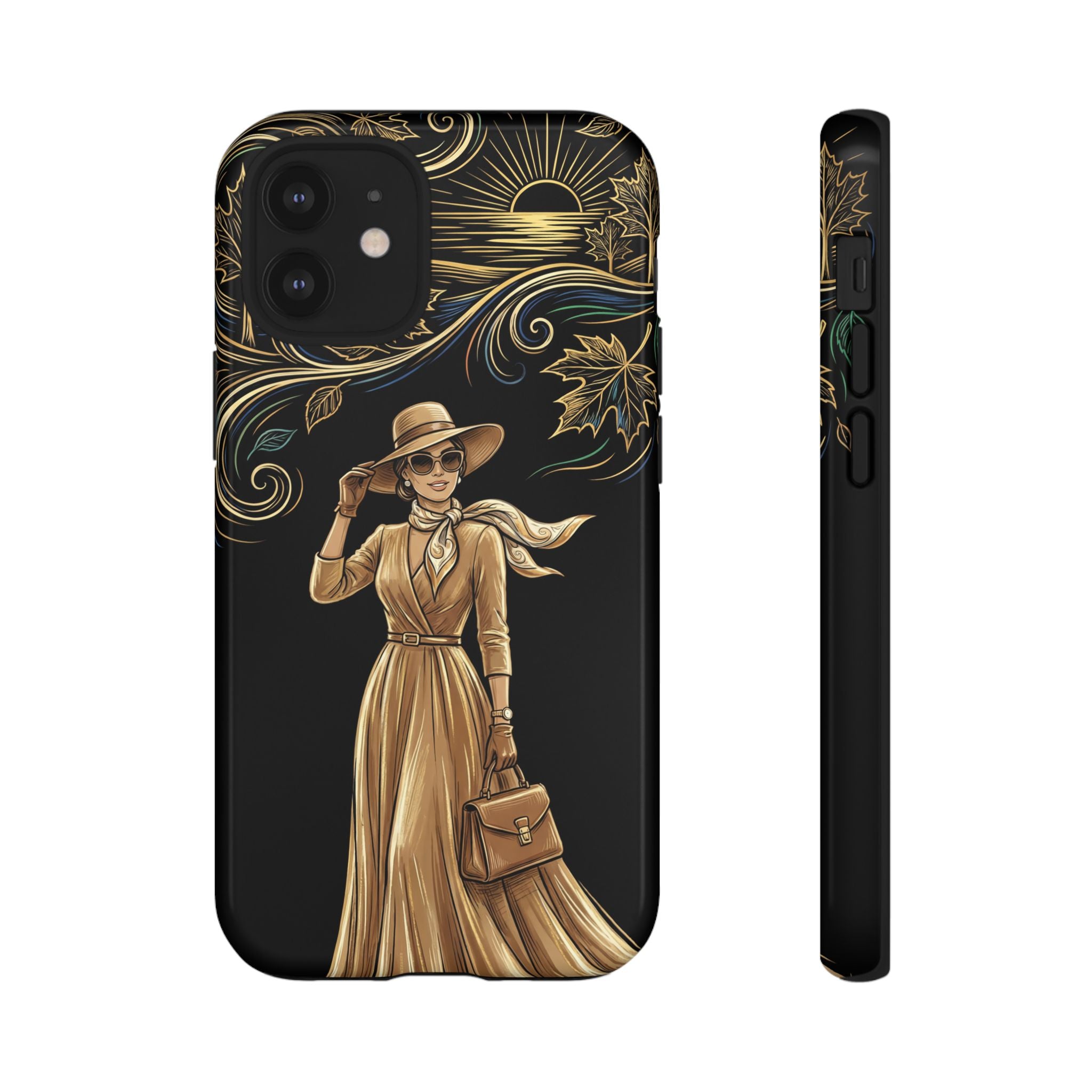 Vintage Autumn Lady iPhone Case