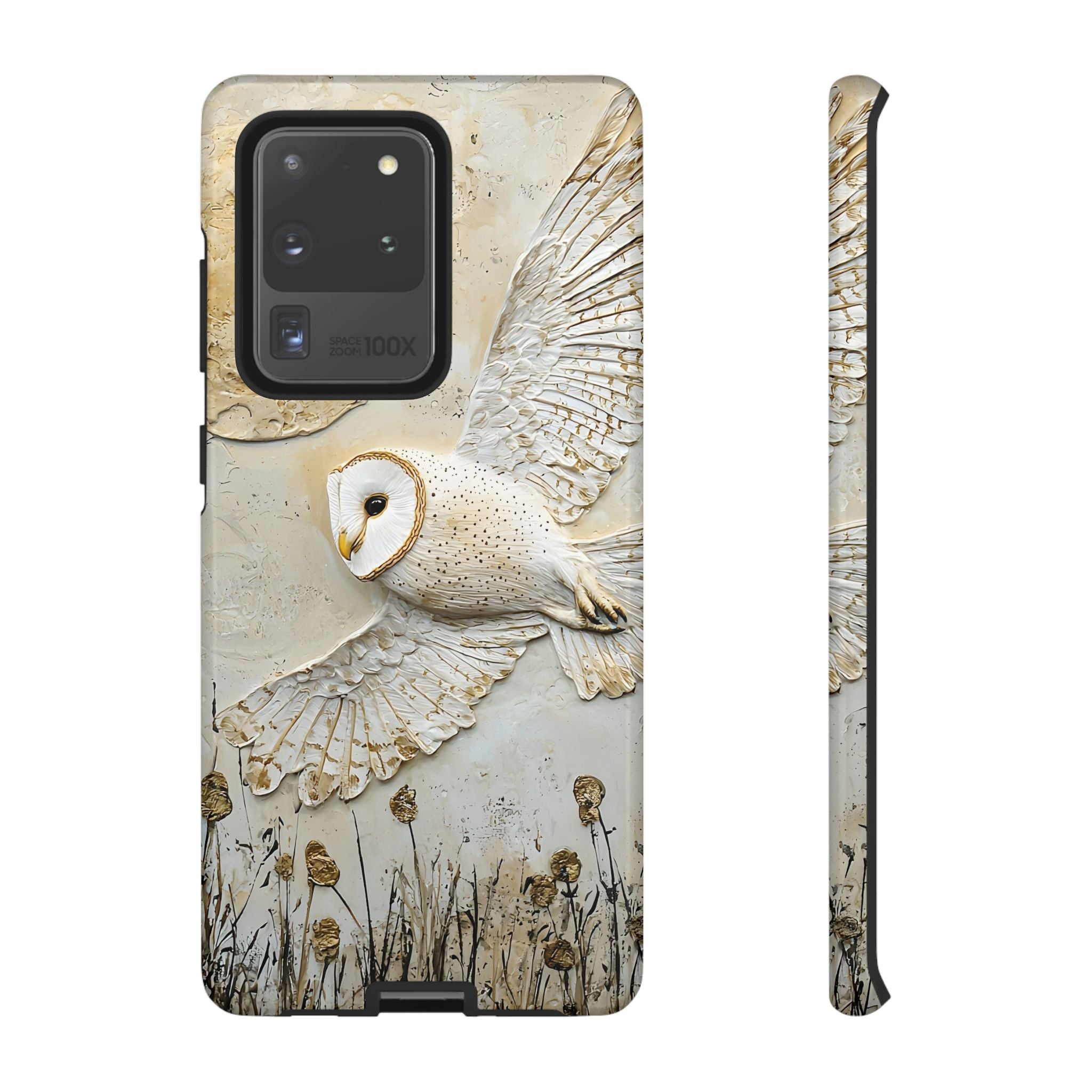 Barn Owl Samsung Galaxy Case — Elegant Flying Owl Wildlife