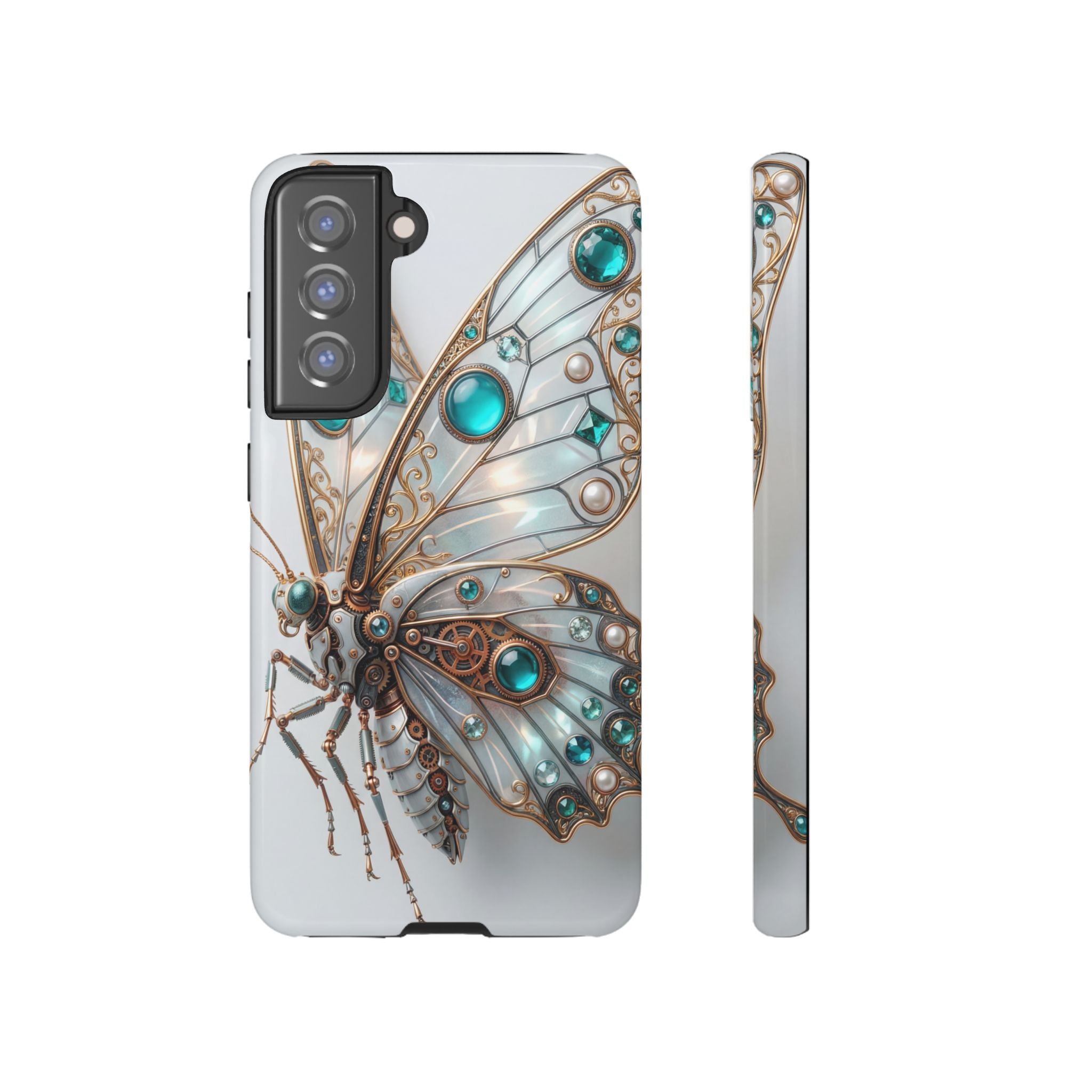 Butterfly Gem Phone Case — Steampunk Teal Jewel Samsung Galaxy Case