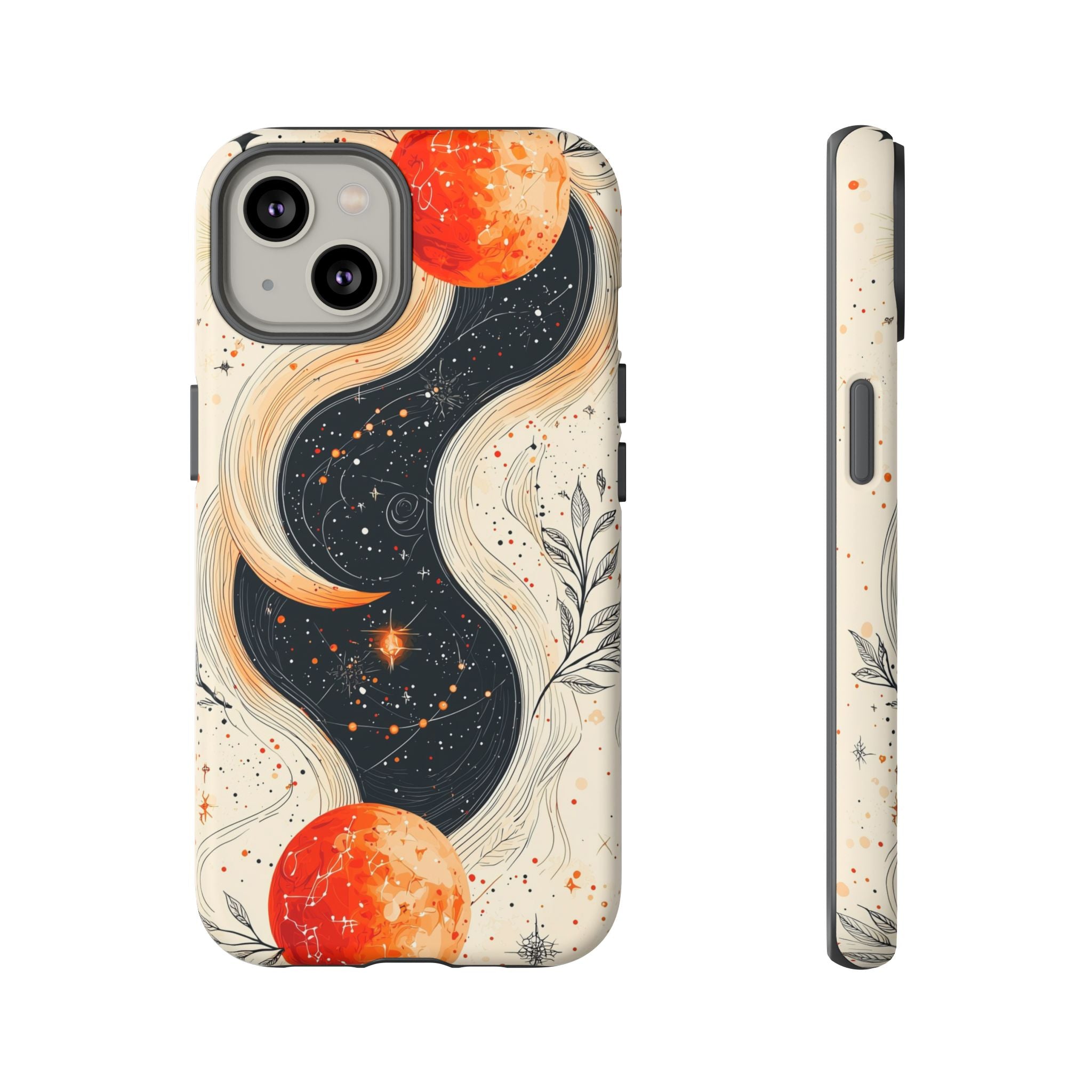 Astrology Galaxy iPhone Case | Red Moon Celestial