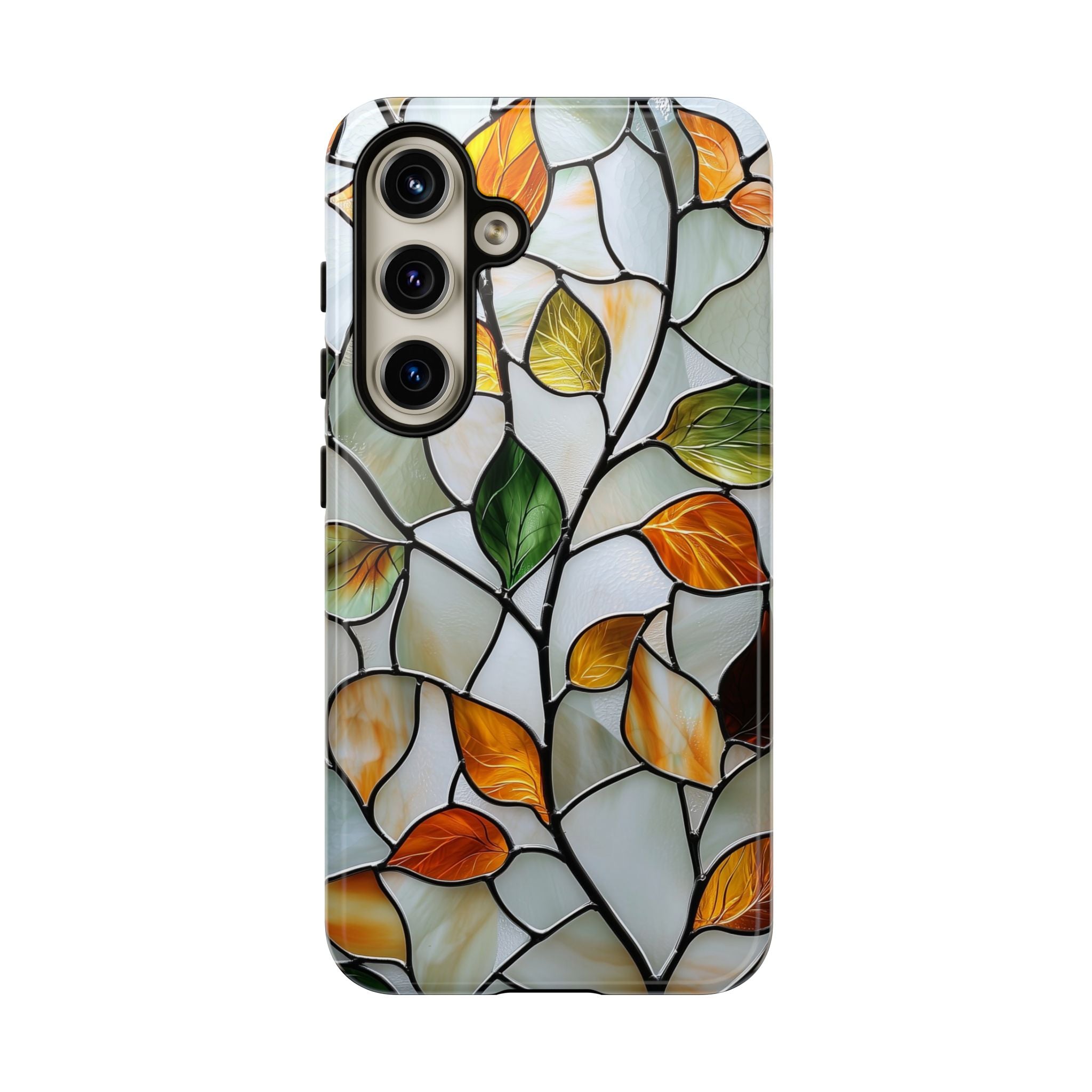 Stained Glass Autumn Leaves Mosaic Samsung Galaxy S Case
