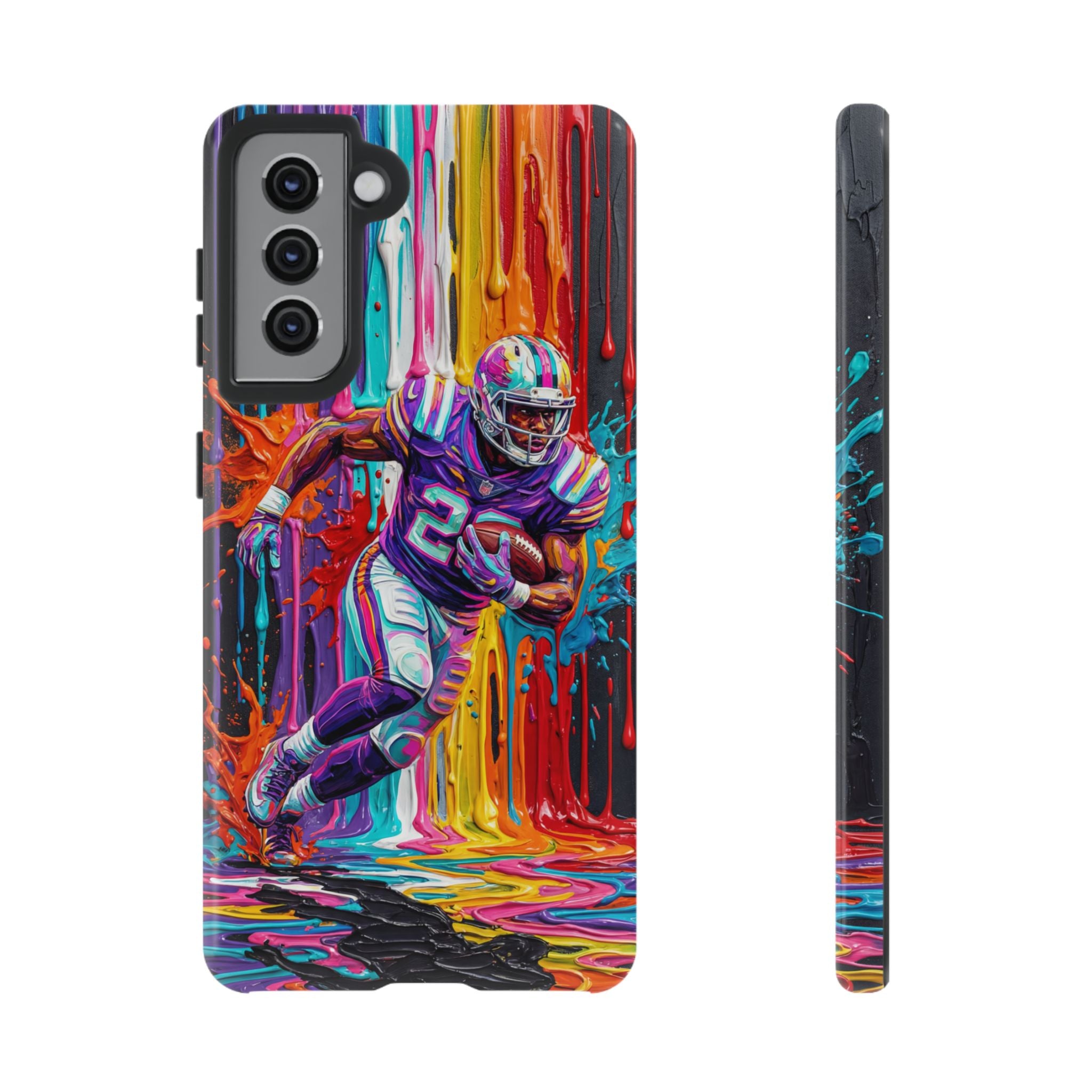 Vibrant American Football Runner Samsung Galaxy Phone Case