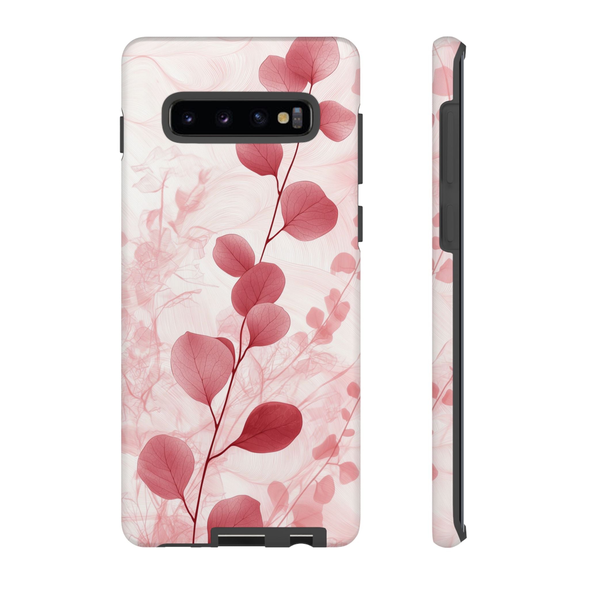 Pink Botanical Floral Eucalyptus Samsung Galaxy Phone Case