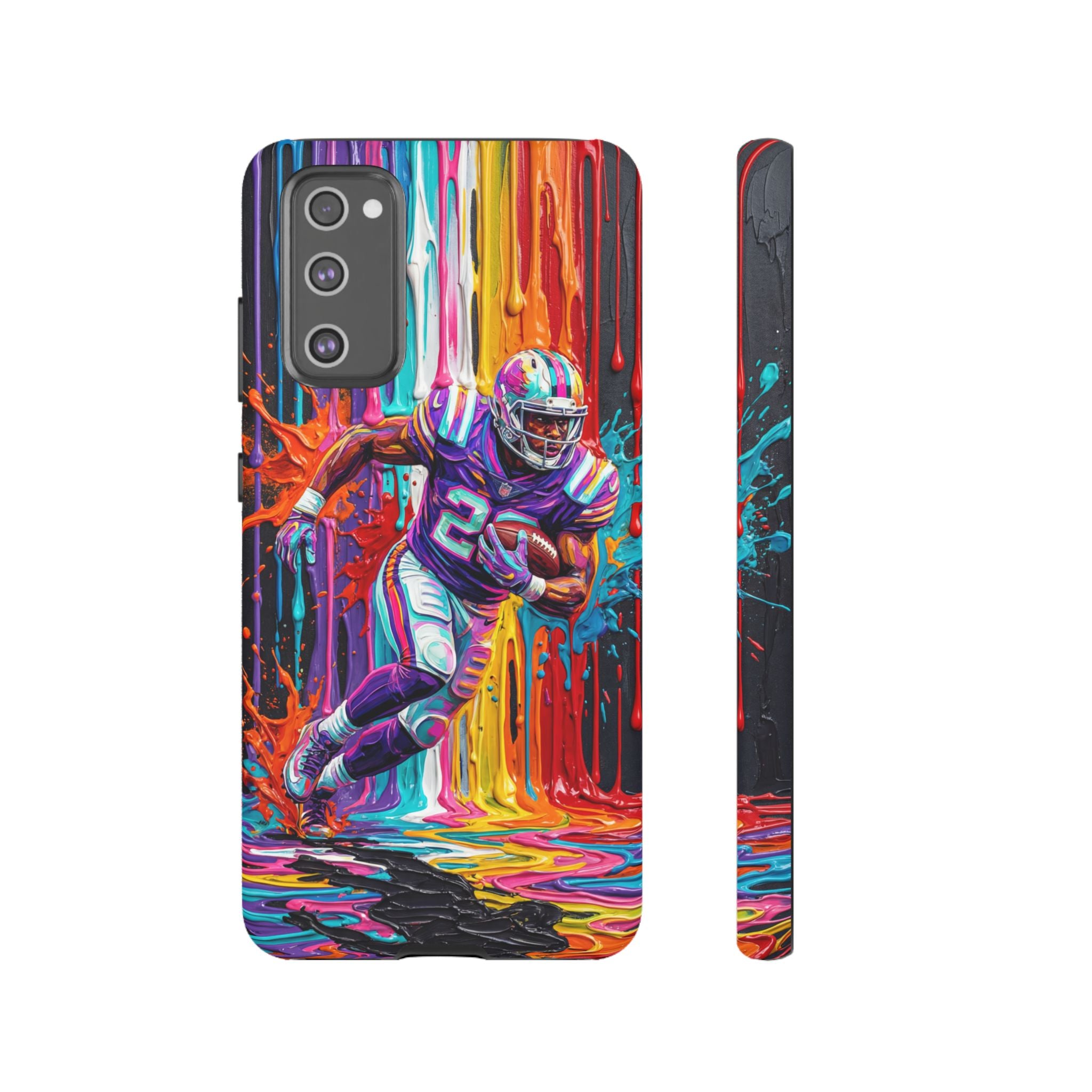 Vibrant American Football Runner Samsung Galaxy Phone Case