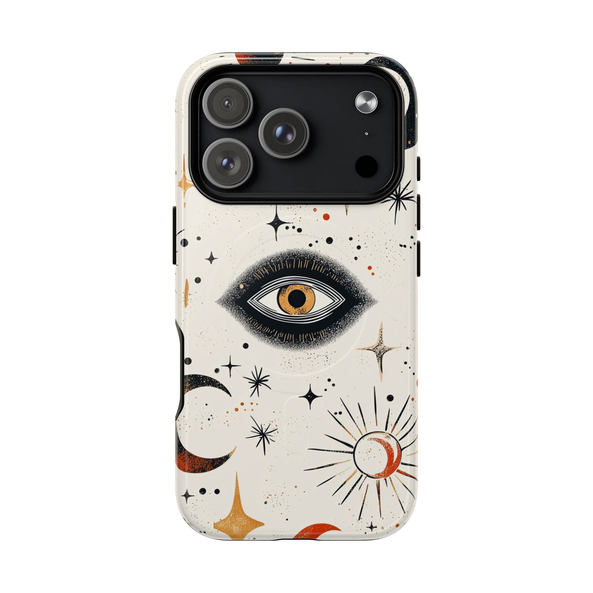 Custodia Mystic Eye MagSafe per iPhone | Luna e stelle celesti