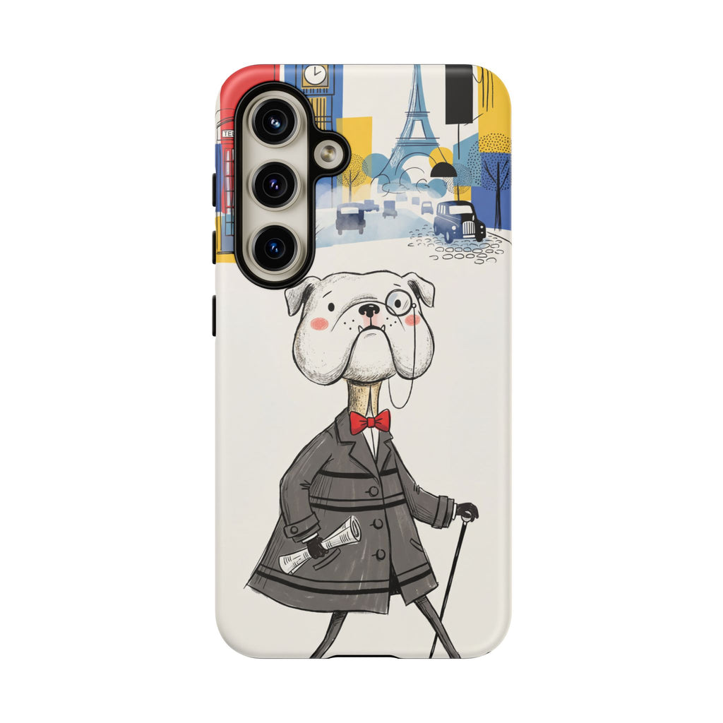 Vintage Dapper Gentleman Bulldog Samsung Galaxy Phone Case
