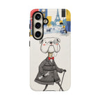 Vintage Dapper Gentleman Bulldog Samsung Galaxy Phone Case