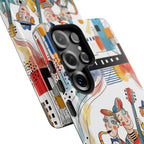 Musical Trio Illustrated Samsung Galaxy Phone Case | Colorful Jazz Band Art Phone Cover