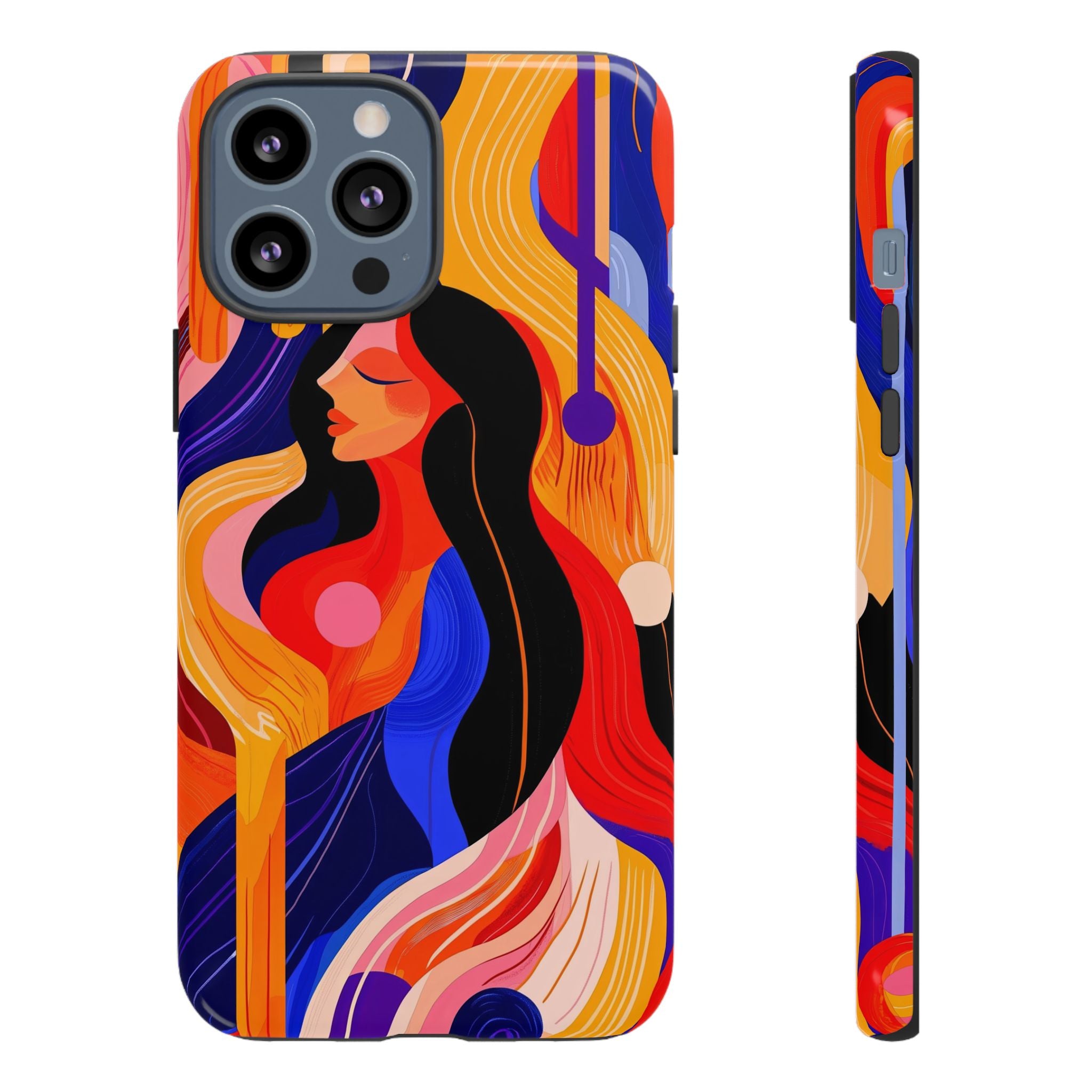 Abstract Colourful Woman iPhone Tough Case | Vibrant Artistic