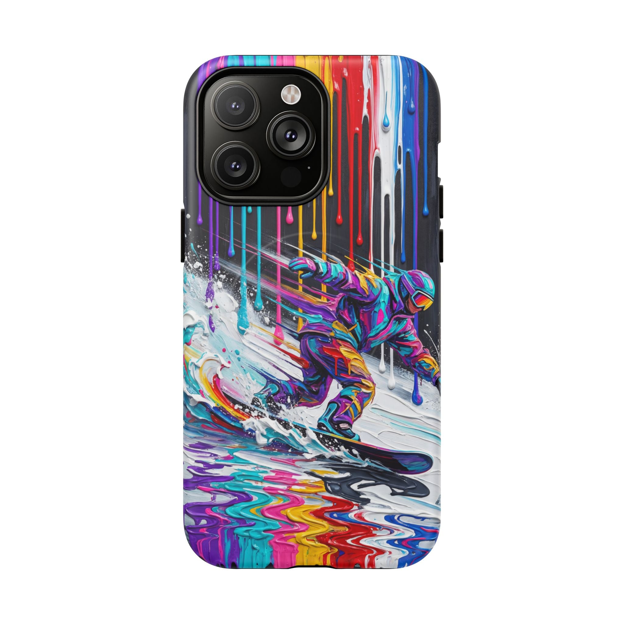 Colourful Snowboarder Art MagSafe iPhone Case