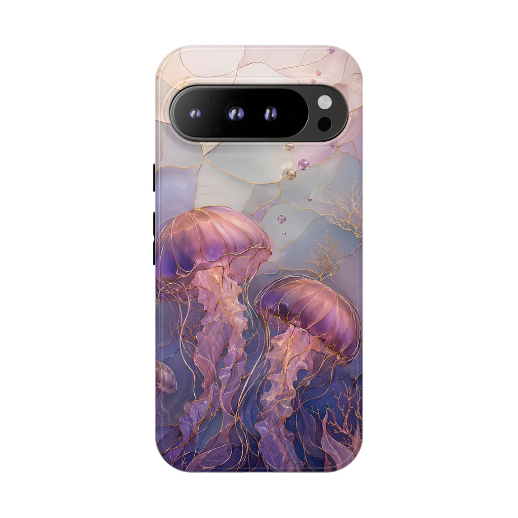 Jellyfish Google Pixel Phone Case | Stained Glass Ocean Phone Case