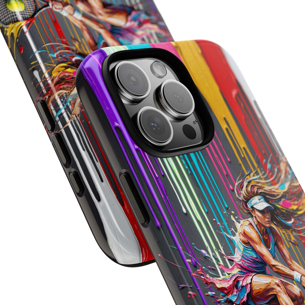 Colour Splash Tennis iPhone Case | Vibrant Female Player Art