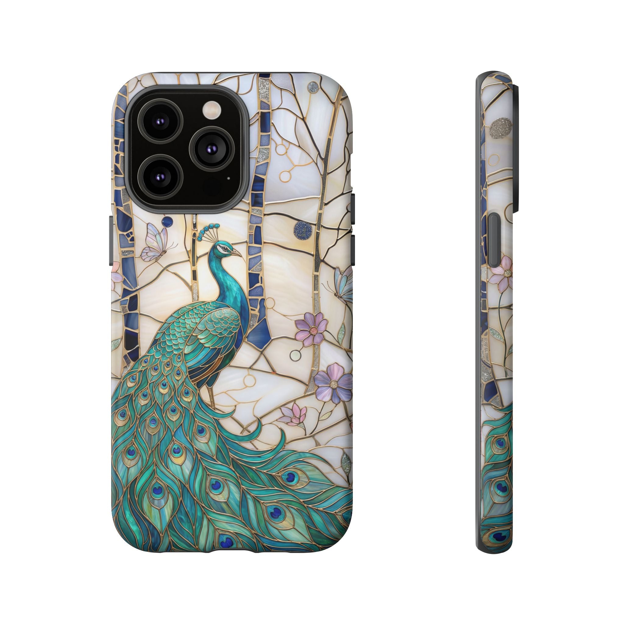 Peacock Stained Glass iPhone Case