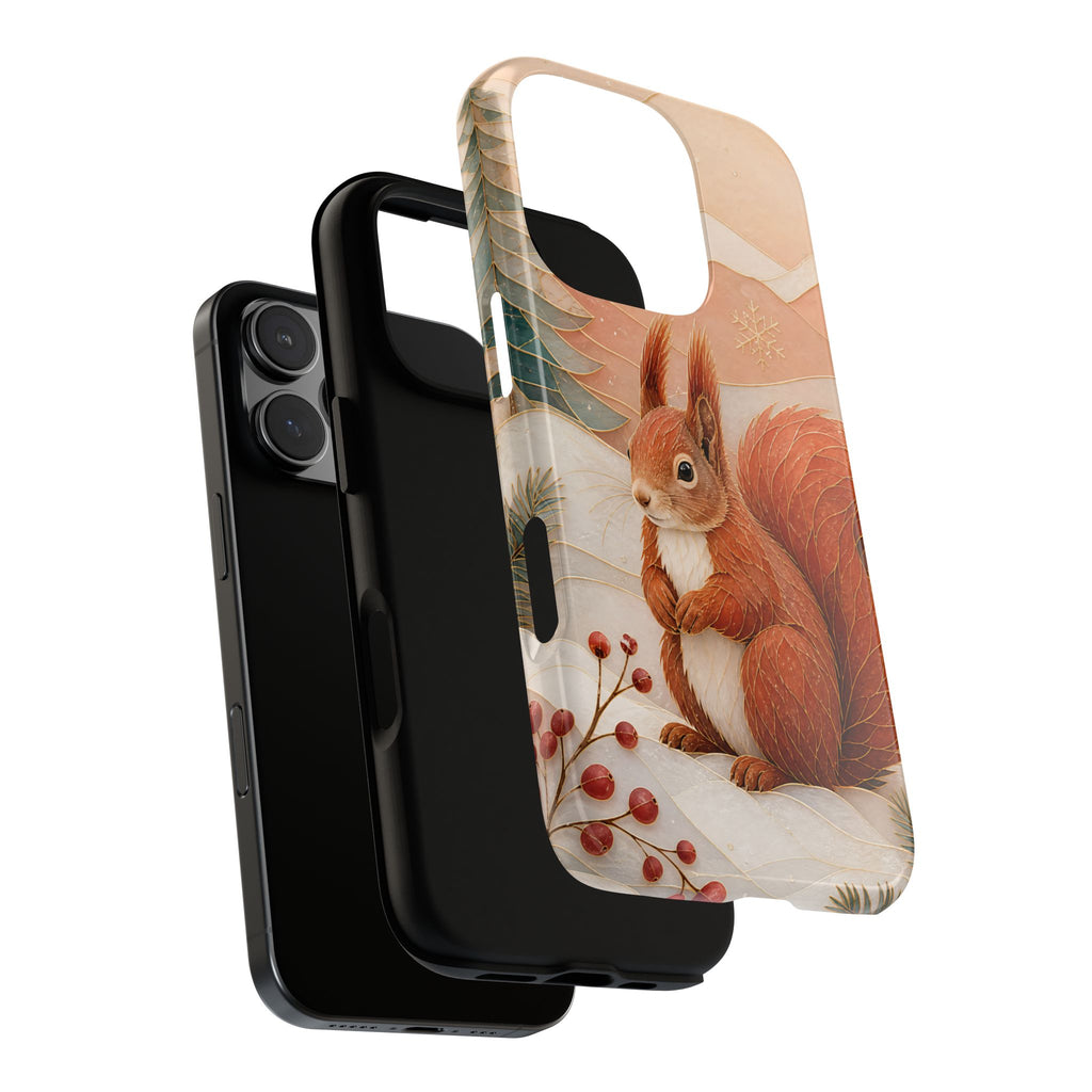 Winter Squirrel iPhone Case | Woodland Animal iPhone Case