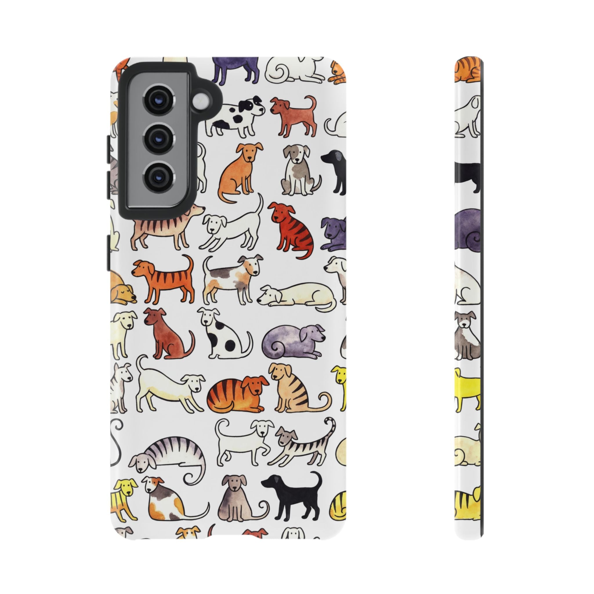 Dog Pattern Samsung Galaxy Case | Cute Colourful Dogs