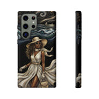 Samsung Galaxy Phone Case | Elegant Black Woman in Flowing Dress by the Sea
