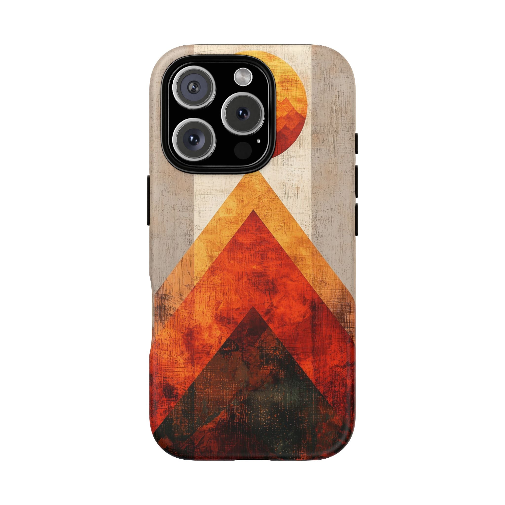 Retro Geometric Sunset iPhone Case