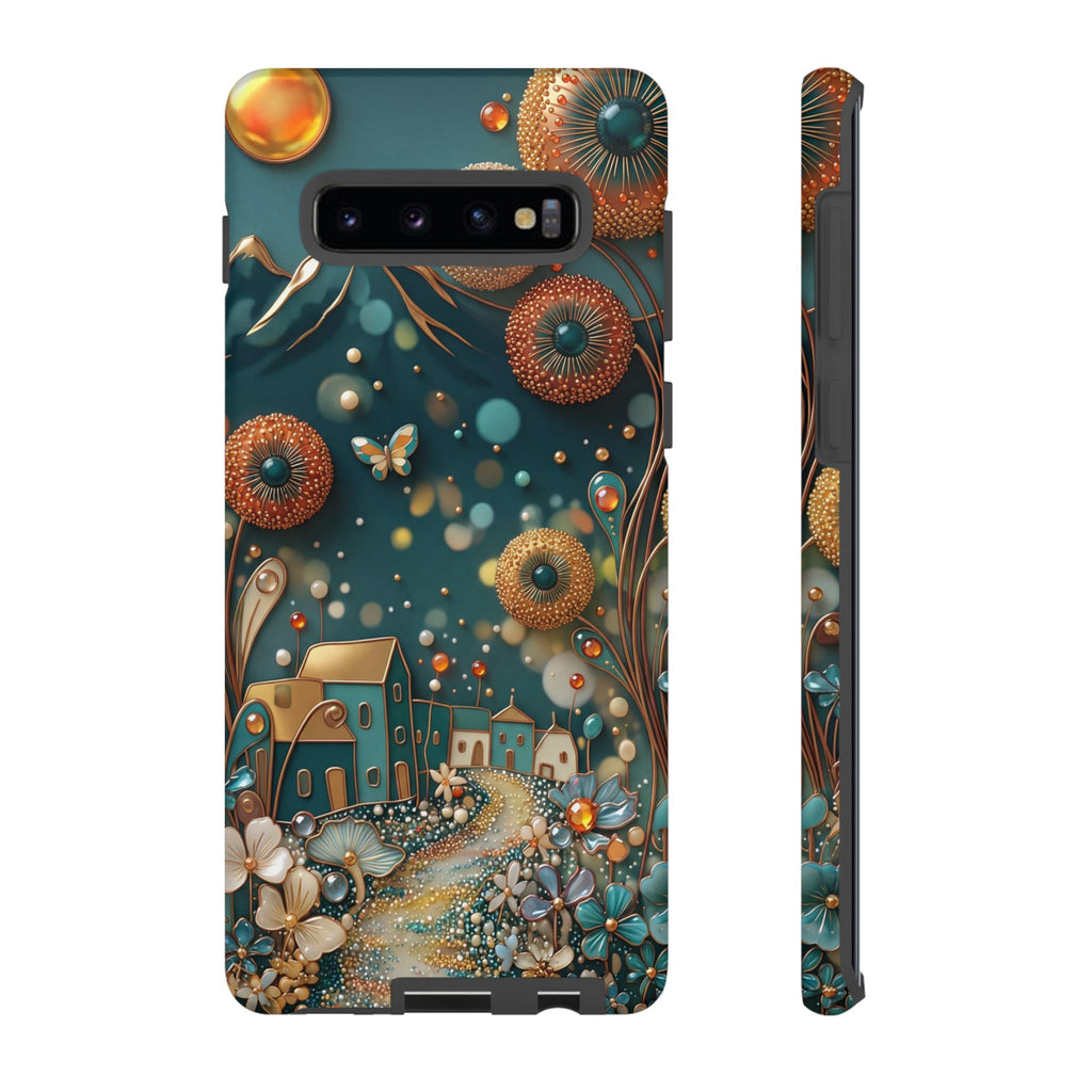 Whimsical Night Village Samsung Galaxy Case