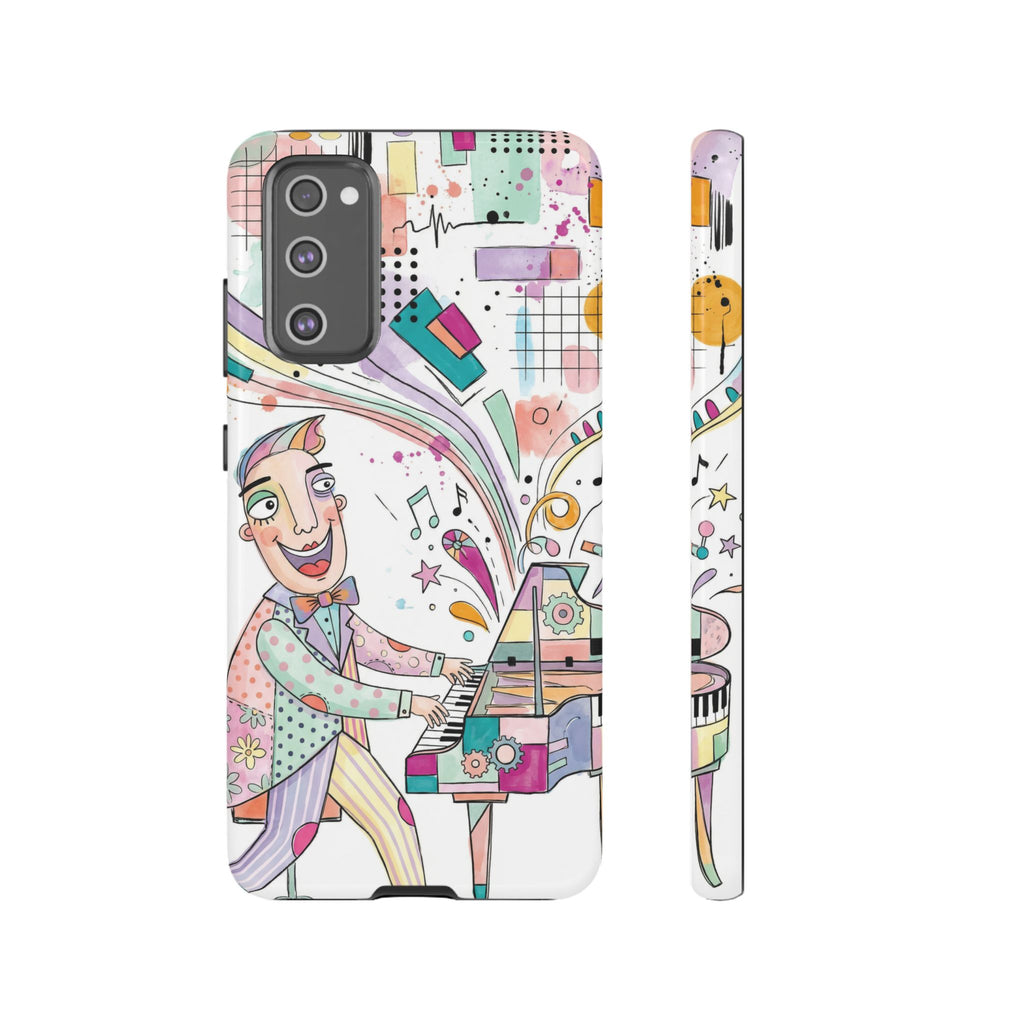 Musical Pianist Samsung Galaxy Phone Case | Colorful Whimsical Piano Art