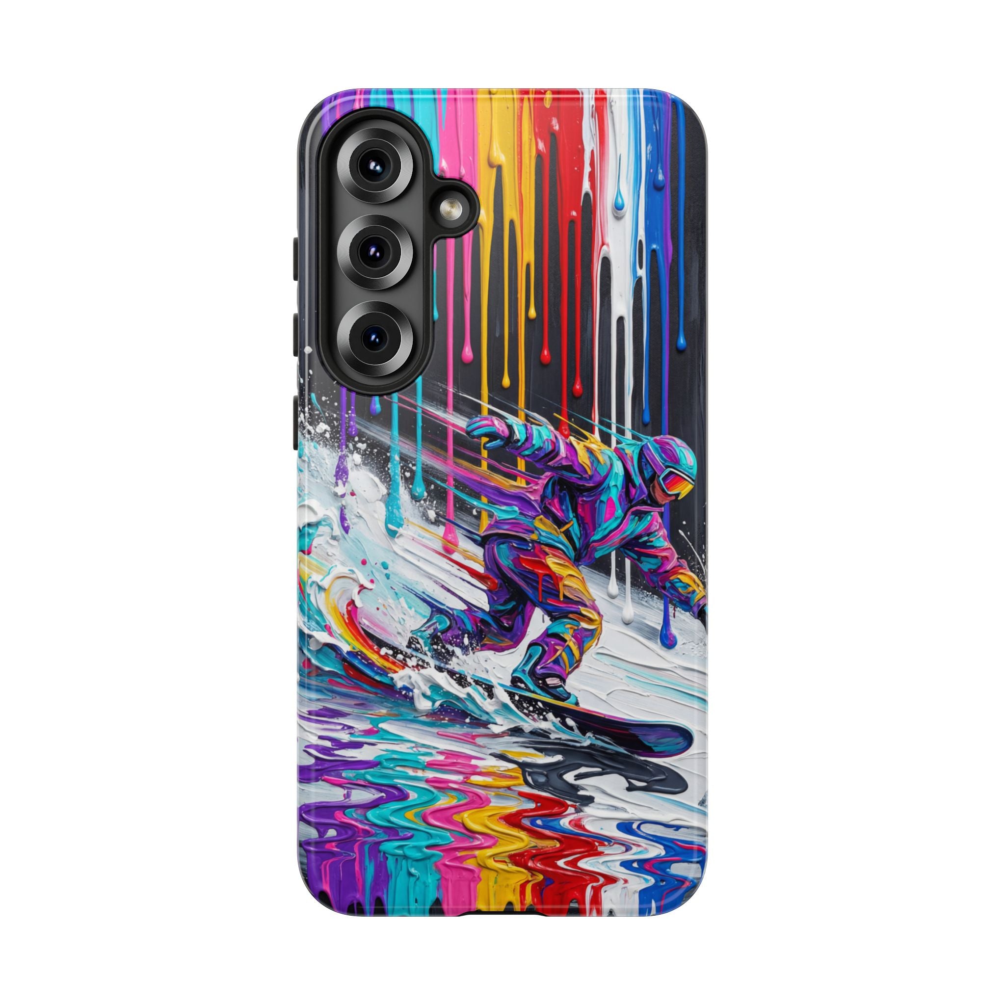 Colourful Snowboarder Art  Samsung Galaxy Phone Case