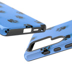 Blue Paw Print Tough Samsung Galaxy Case — Protective Dog & Cat Lover Cover
