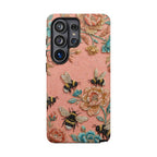 Custodia protettiva per Samsung Galaxy Floreale Ape Resistente | Cover protettiva vintage con giardino rosa